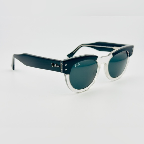 Ray-Ban Mega Hawkeye Sunglasses RB0298S black Transparent Frame Gray Lenses - Picture 9 of 14